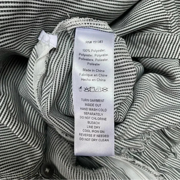 Anthropologie Current Air That’s A Wrap Striped Jumpsuit Ruched Tie Back Small - Picture 16 of 16